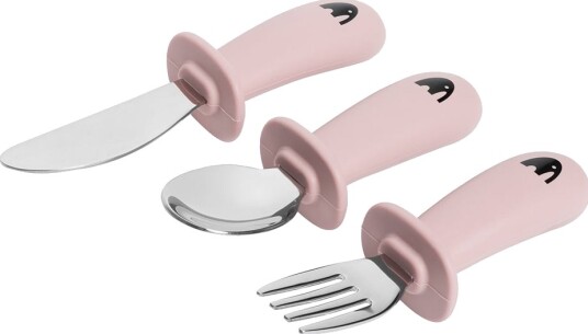 My1ofNorway Bestikk 3pck I Silikon Og Stainless Steel  Pale