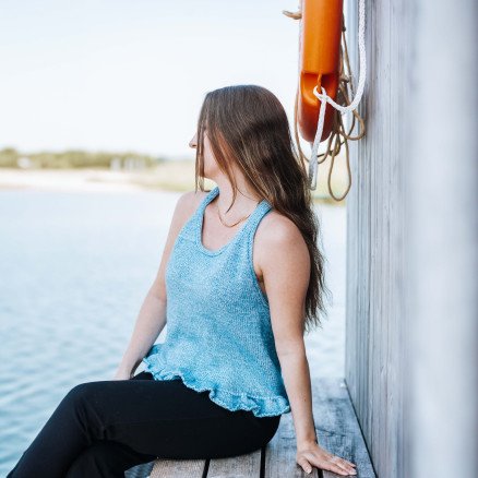 Lily Sommertopp av Rito Krea Topp Strikkeoppskrift str S XL