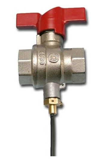 Pettinaroli F x f fullway ball valve with sensor connection red butter