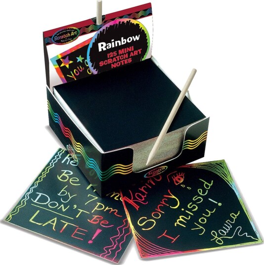 Melissa & Doug Scratch Art Mini Notatlapper Regnbue 125 stk.