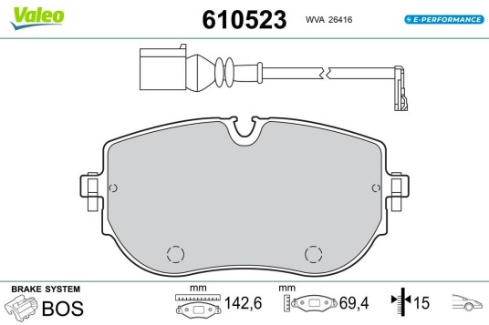 Bremseklosser VALEO 610523
