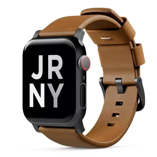 Journey Skinn Apple Watch (42/44/SE/45/49MM) Reim - Lysebrun