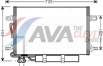 AVA COOLING SYSTEMS MSA5307D Kondensator, klimaanlegg