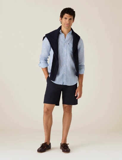 Lexington Clothing Casual Linen B.d Shirt Blue S Lexington Clothing Casual Linen B.d Shirt Blue S