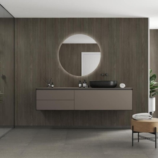 Baderomspanel Fibo 4633 M0500 Dark Wood Baderomspanel Fibo 4633 M0500 Dark Wood