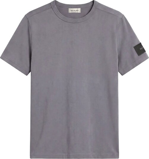 Calvin Klein Jeans Ss Clsc Sueded Jersey Badge Tee   STEEL GRAY   M