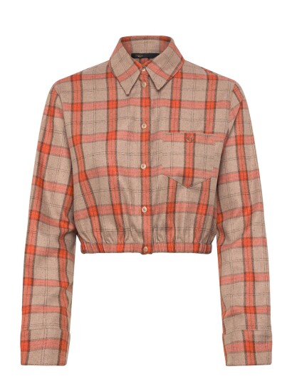 Maje Cropped Shirt   Orange   1