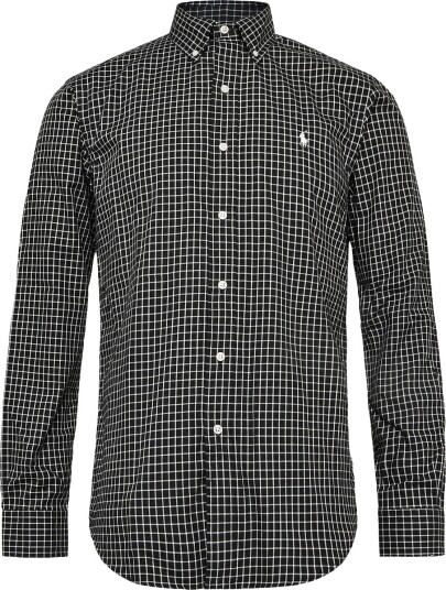 Polo Ralph Lauren Custom Fit Plaid Twill Shirt 7438 POLO BLACK C XXL