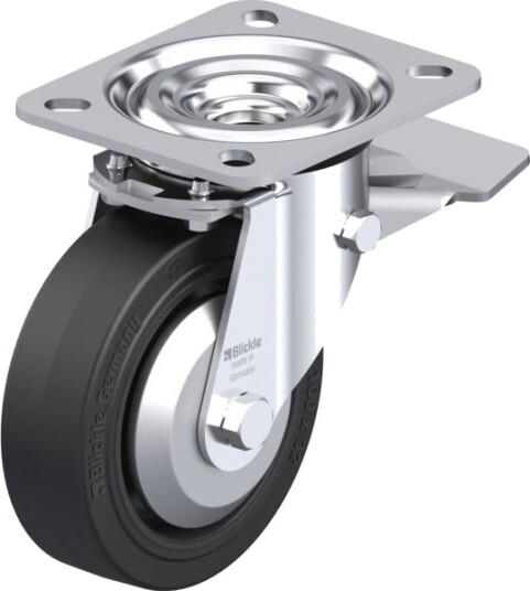 Blickle 318360 L-Poev 100Ka-St-Fa Styrehjul Med Brems Hjuldiameter 100 Mm Bæreevne (Maks.) 200 Kg 1 Stk