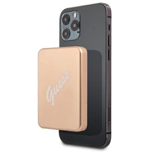 Guess 3000 mAh MagSafe Powerbank Induktiv Gull Guess 3000 mAh MagSafe Powerbank Induktiv Gull