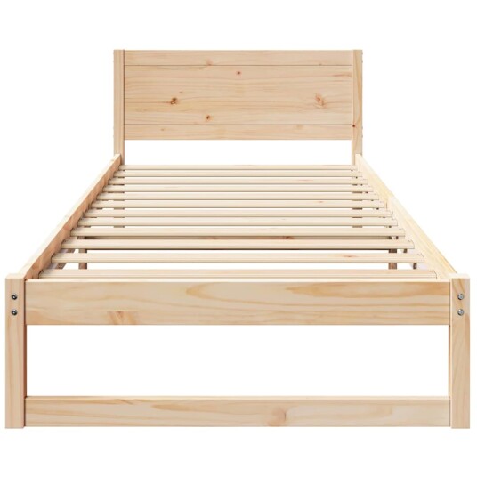 Senge ramme Naturlig Massivt furutre 90 x 190 cm Konvertibel