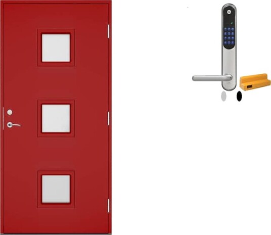 Ytterdør Swedoor Clever-Line+ Dovre med Yale Doorman Classic Home