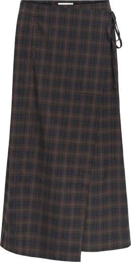 Object Objsoley Reese Re Midi Wrap Skirt 146 - Brown - 42