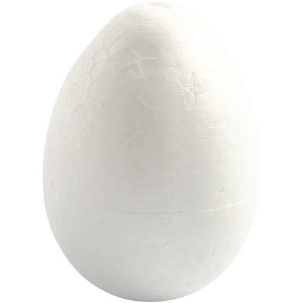 Diverse Egg H: 10 cm hvit 5 stk 1 pk