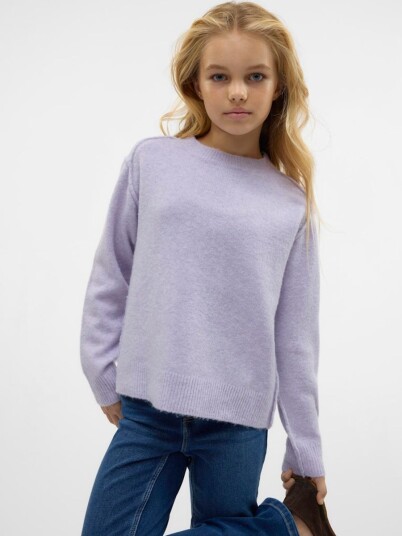Vero Moda Girl Serena LS O Neck Genser Lilla (134/140)