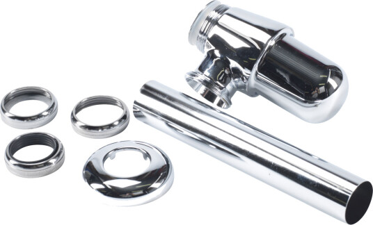 Hansgrohe Pungvannlås 1 1/4" med Afgangsrør og Rosett Hansgrohe Pungvannlås 1 1/4" med Afgangsrør og Rosett