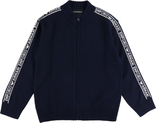 Emporio Armani Cardigan   Akryl/Ull   Navy m. Logostriper   Emporio Armani   8 år 128   Cardigan   Blå