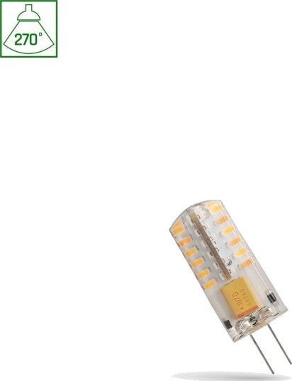 Spectrum G4 2W LED pære 12V 175lm 6500K kald hvit 270° lysspredning Dimbar : Ikke dimbar Kulør : Kald Spectrum G4 2W LED pære 12V 175lm 6500K kald hvit 270° lysspredning Dimbar : Ikke dimbar Kulør : Kald