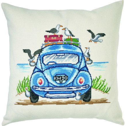 Permin Broderisett VW og måker 38x38cm