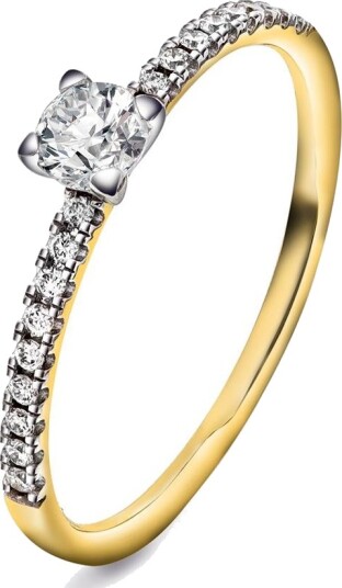 Edblad Ring med diamanter 0,10 ct med topas størrelse Ring med diamanter 0,10ct med topas Str. 60
