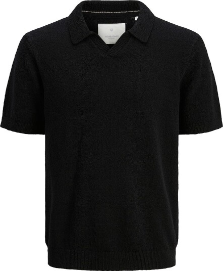 Jack & Jones Genser jprcCwilder Knit Split Neck Svart