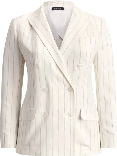 Lauren Women Y/D Linen Wvn Blazer/Sport Coat White 46