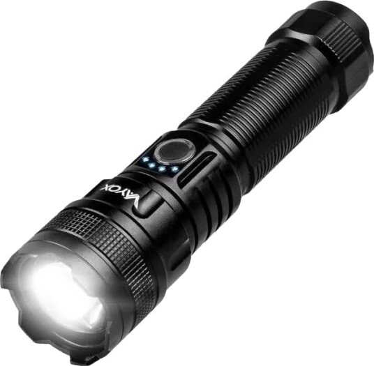 Vayox VA0179 Oppladbar lommelykt, 600 lm, 10W, med powerbank Vayox VA0179 Oppladbar lommelykt, 600 lm, 10W, med powerbank