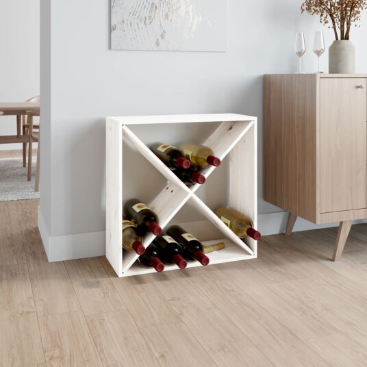 vidaXL Vinhylle hvit 62x25x62 cm heltre furu vidaXL Vinhylle hvit 62x25x62 cm heltre furu