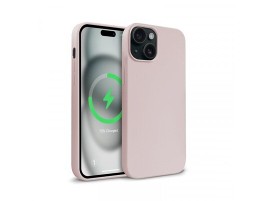 Color Cover Magnetic Case Iphone 15 Magsafe Sand Pink