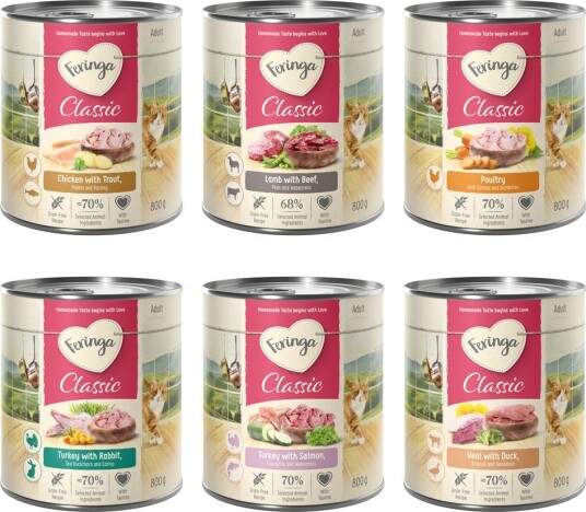 Feringa Classic Meat Meny Blandet Pakke I 6 Sorter 6 X 800 G Feringa Classic Meat Meny Blandet Pakke I 6 Sorter 6 X 800 G