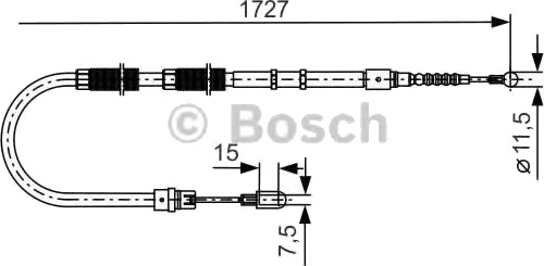 BOSCH 1 987 477 259 Tautrekk håndbremse