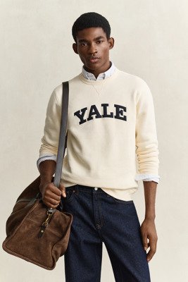 Gant x Yale collegegenser CREAM M