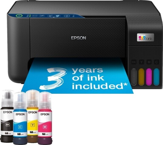 Epson EcoTank ET-2861 multifunksjonsskriver A4 blekkskriver med Wi-Fi og lave utskriftskostnader Epson EcoTank ET-2861 multifunksjonsskriver A4 blekkskriver med Wi-Fi og lave utskriftskostnader