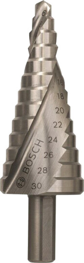 Bosch HSS Trinnbor 6-30 mm for Plast og Metall - Lengde 93,5 mm