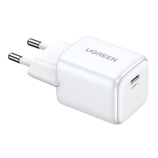 Ugreen Nexode Mini 30W PD USB-C Lader - Hvit Ugreen Nexode Mini 30W PD USB-C Lader - Hvit
