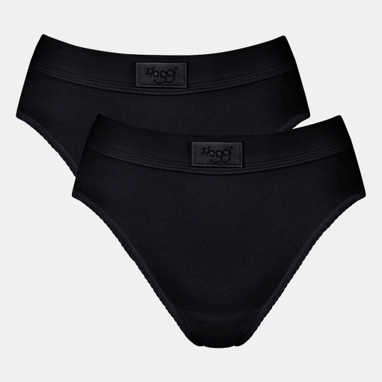 Sloggi Truser 2P Doublå Comfort Tai Multi Svart bomull 38 Dame