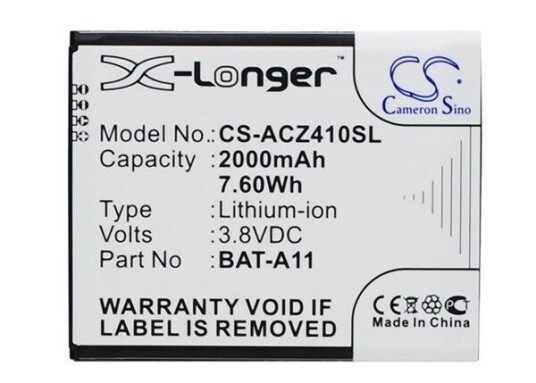 Acer Batteri (2000 mAh 3.8 V) passende til Acer Liquid Z320 Acer Batteri (2000 mAh 3.8 V) passende til Acer Liquid Z320