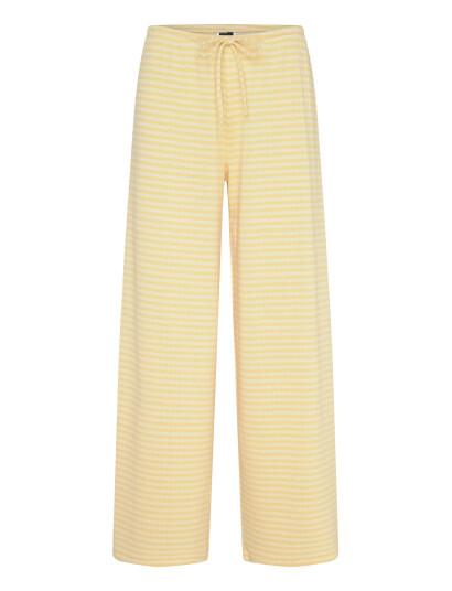 Gina Tricot Striped Soft Trousers - Yellow - S