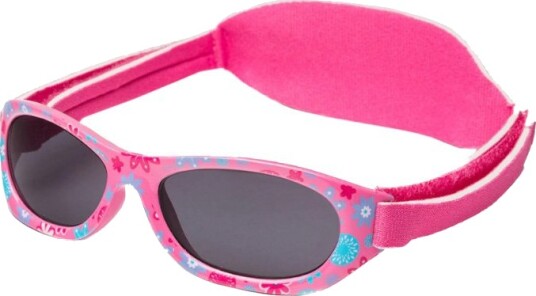 Kiddus Premium Babysolbriller - Rosa med blomster