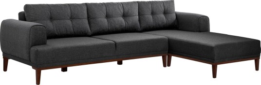 Valsot 4 seters Sofa med Divan Antrasitt Valsot 4 seters Sofa med Divan Antrasitt