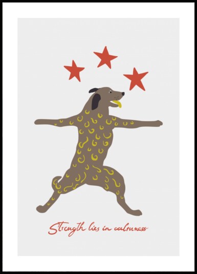 Warrior Dog Yoga Plakat / 100x150
