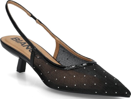 Bianco | Biakristin Kitten Heel Slingback Mesh | 39