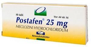 Postafen tabletter 25mg   10 stk.