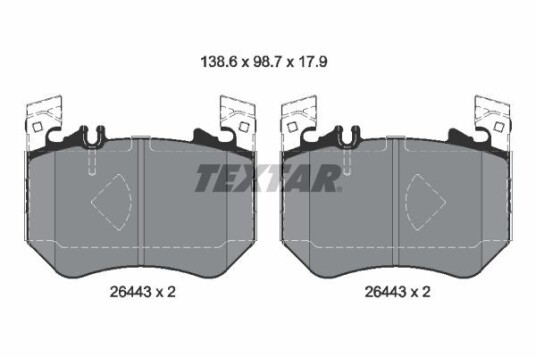 Bremseklosser TEXTAR 2644301 Bremseklosser TEXTAR 2644301