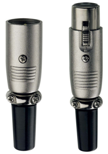 XLR-plugg metall in-akustik Premium Male