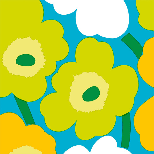 Marimekko Unniko serviett 33x33 cm 20 pk Blue Green Marimekko Unniko serviett 33x33 cm 20 pk Blue Green