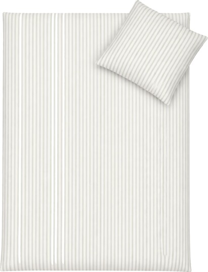 By Mats Stripete sengetøy 100% bomull Junior sengetøy 100x140 cm Hvit med grønne striper