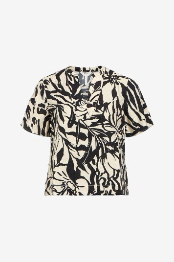 Object - Bluse objKarina S/S RE V-neck Top - Grå