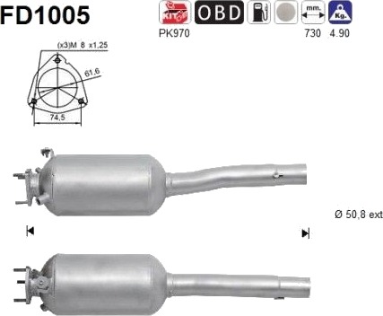 Partikkelfilter AS FD1005 Partikkelfilter AS FD1005