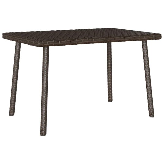 vidaXL Hage salongbord rektangulær brun 60x40x37 cm polyrotting